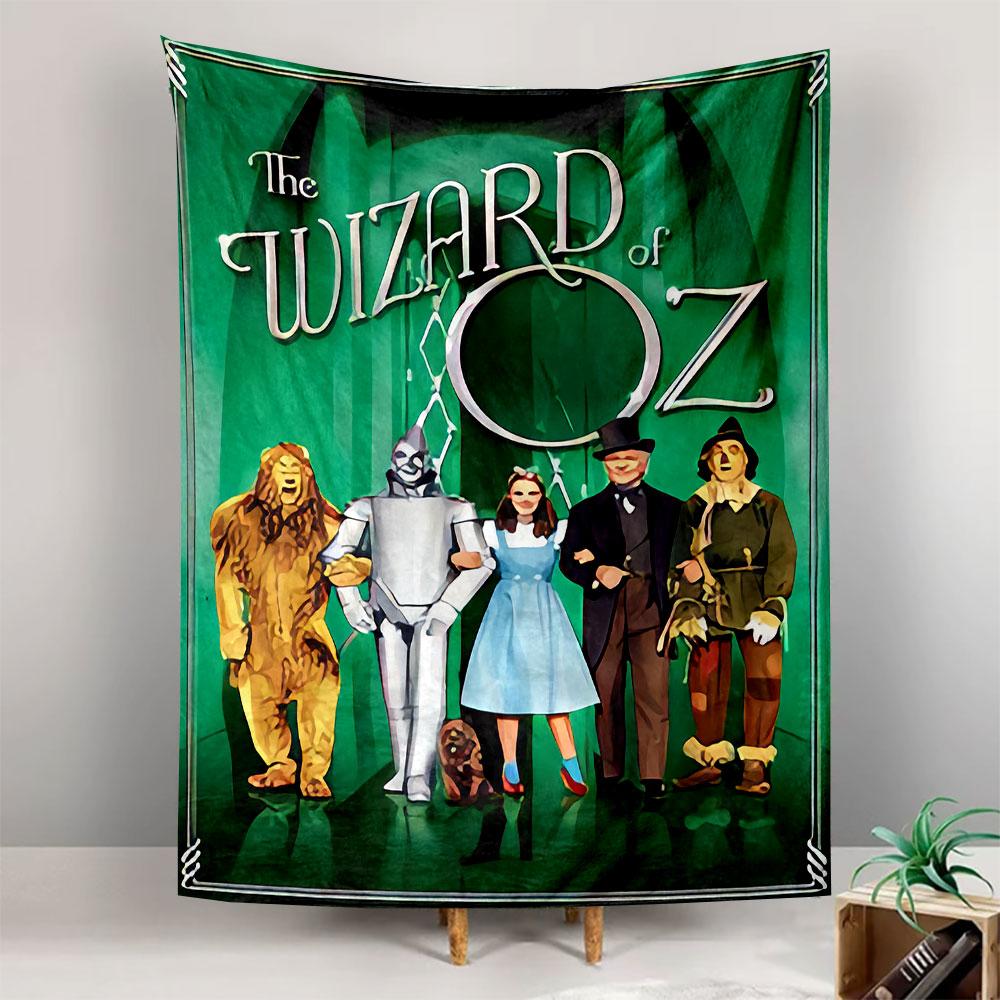 The Wizard of Oz Movie Poster Tapestry Wall Hanging, Dorothy Emerald City Film Art, Retro Wall Decor for Bedroom Living Room Dorm
