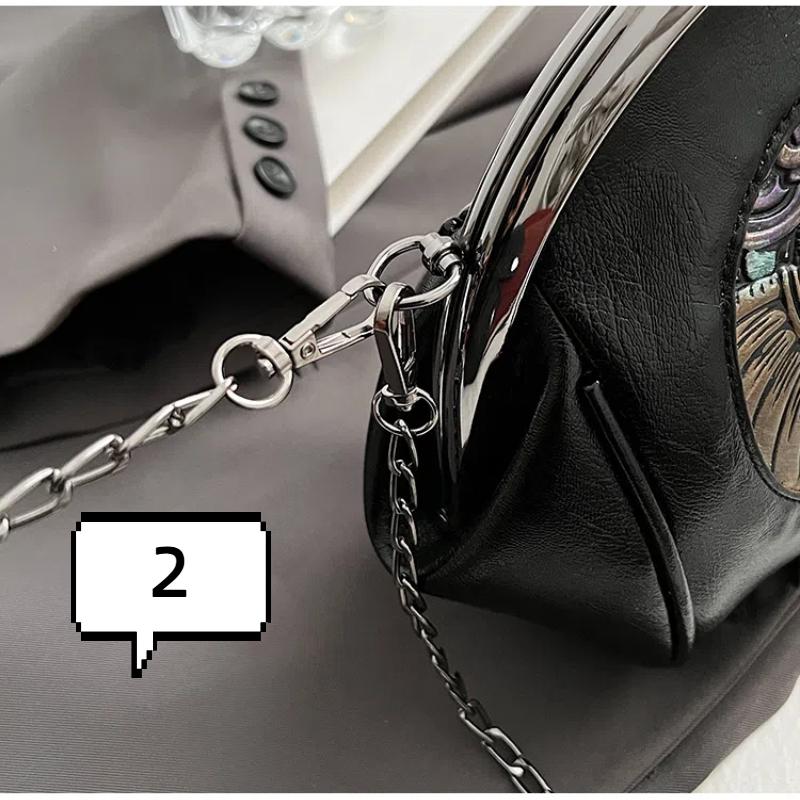 Retro Small Chain Messenger Bag for Women Crossbody Shoulder Bags Fashion Satchel Shell Bag