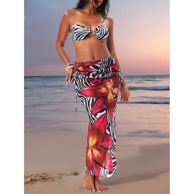 Sexy Floral 3-teiliges Bikini-Set Sexy Damen-Badeanzüge Damen-Bademode Bikini-Set Badeanzug Badeanzüge Strandmode Biquini