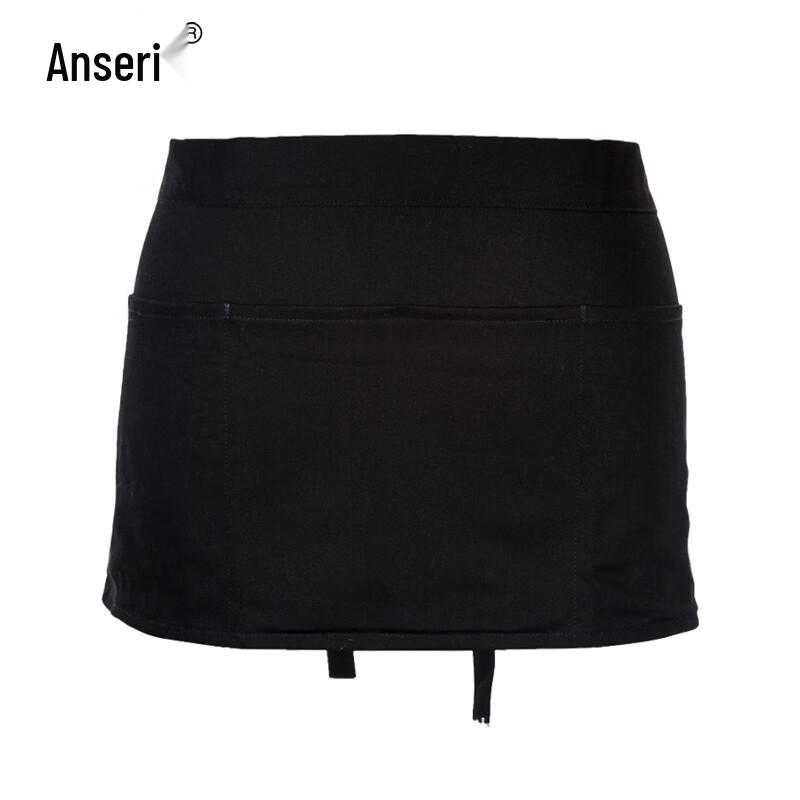 Ansaierui Half-Length Waiter Apron with Pen Pocket