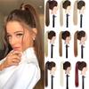 22"34" Long Straight Wrap Around Clip In Ponytail Hair Extension Heat Resistant Synthetic Pony Tail Fake Hair