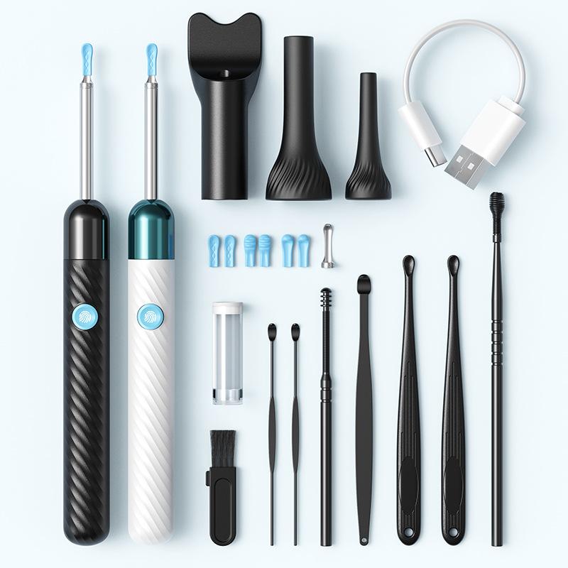 Wireless Ear Wax Removal With Camera Rechargeable Ear Cleaner 8 Megapixels Check Camera with 6 Pcs Ear Spoon Set Canal Clean