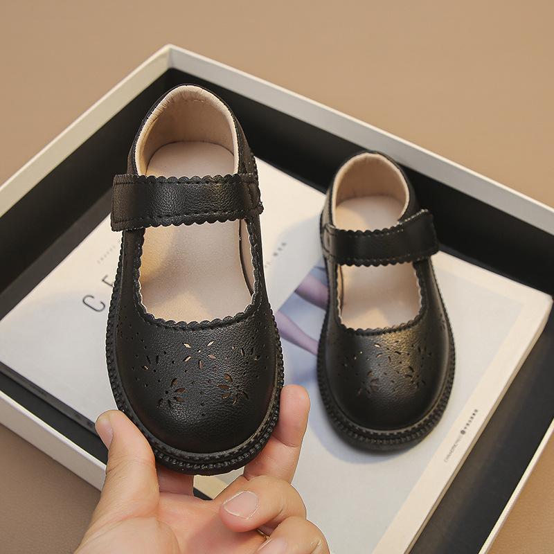 Girls Spring Summer Hollow Out Breathable Soft Sole Princess Shoes Fashion Mary Jane Flats