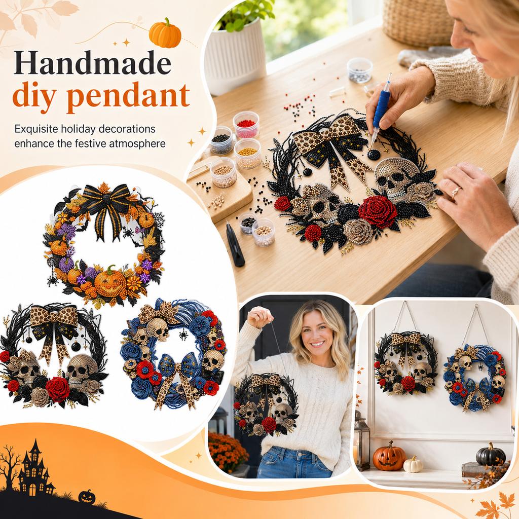 Halloween 5D Kits for Adults, DIY Hanging Decor, Gift for Home Wall Decoration