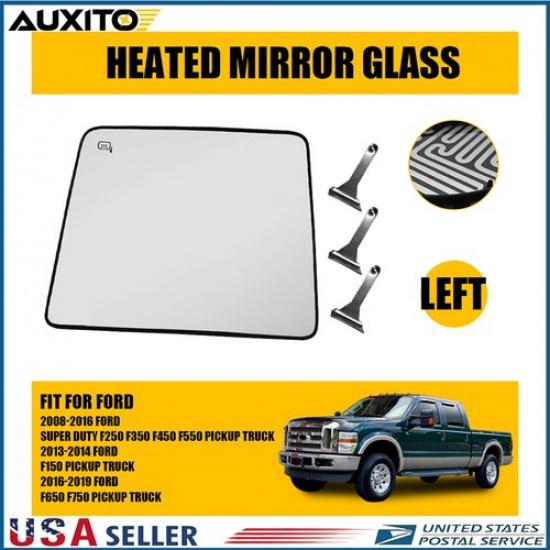 For 2008-16 Super Duty F250 350 450 Tow Mirror Glass Upper Heated Driver Left N