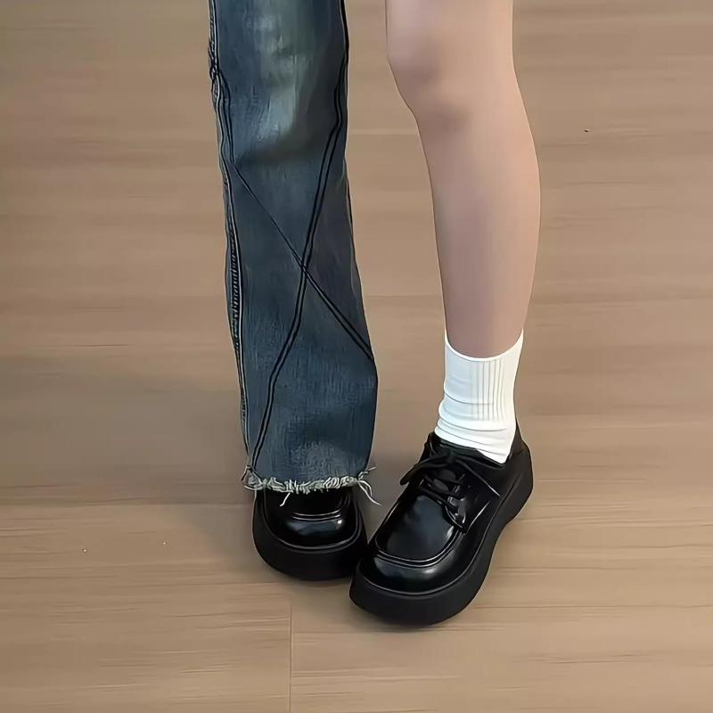 Υπερ Μαλακά Παπούτσια Γυναικεία Νέα Ρετρό και Ευέλικτα Μονά Παπούτσια με Χοντρή Σόλα