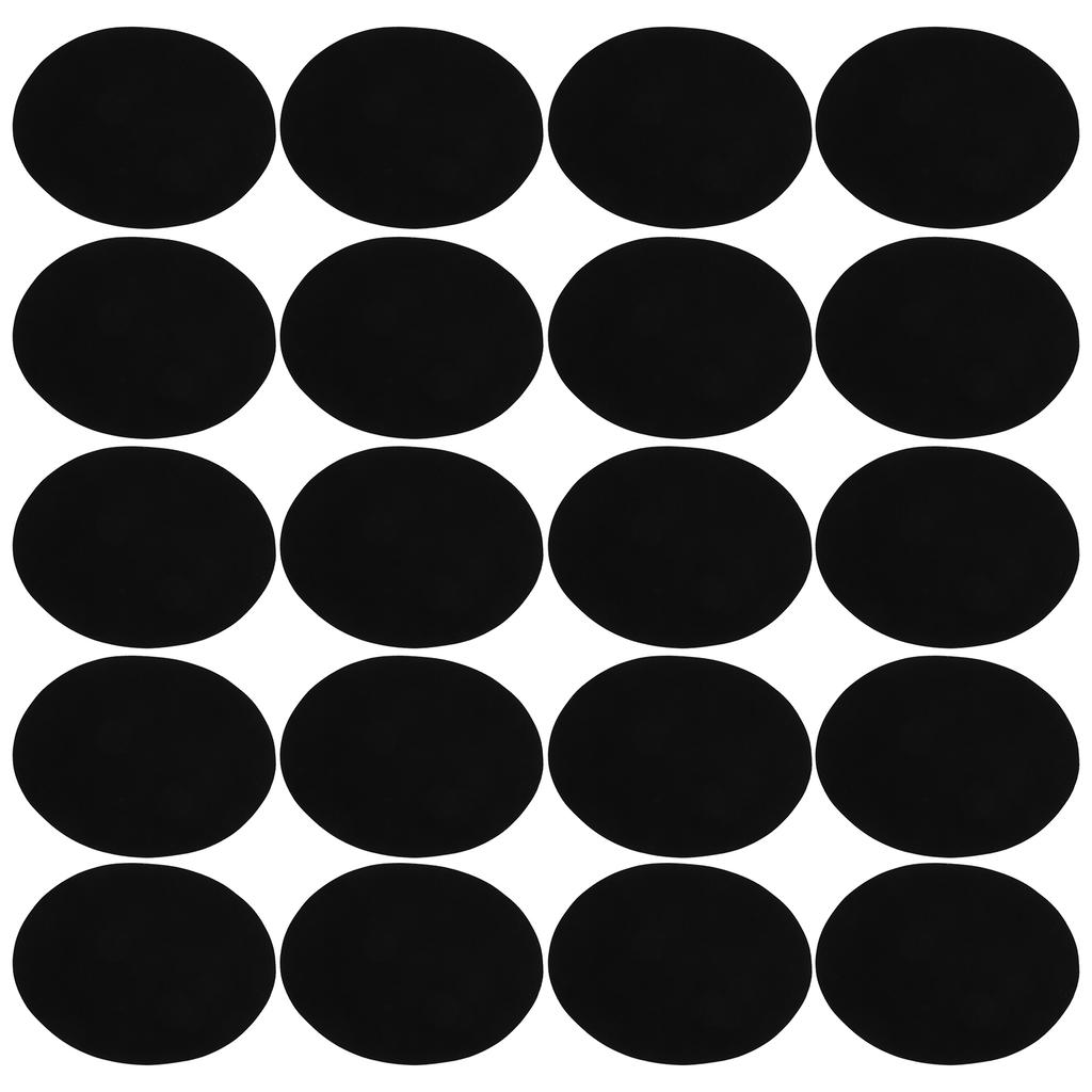 10 Pairs Iron Patches Flocking Adhesive Oval Sleeve Elbow Knee Cloth Repair DIY Decoration10 Pairs of Black