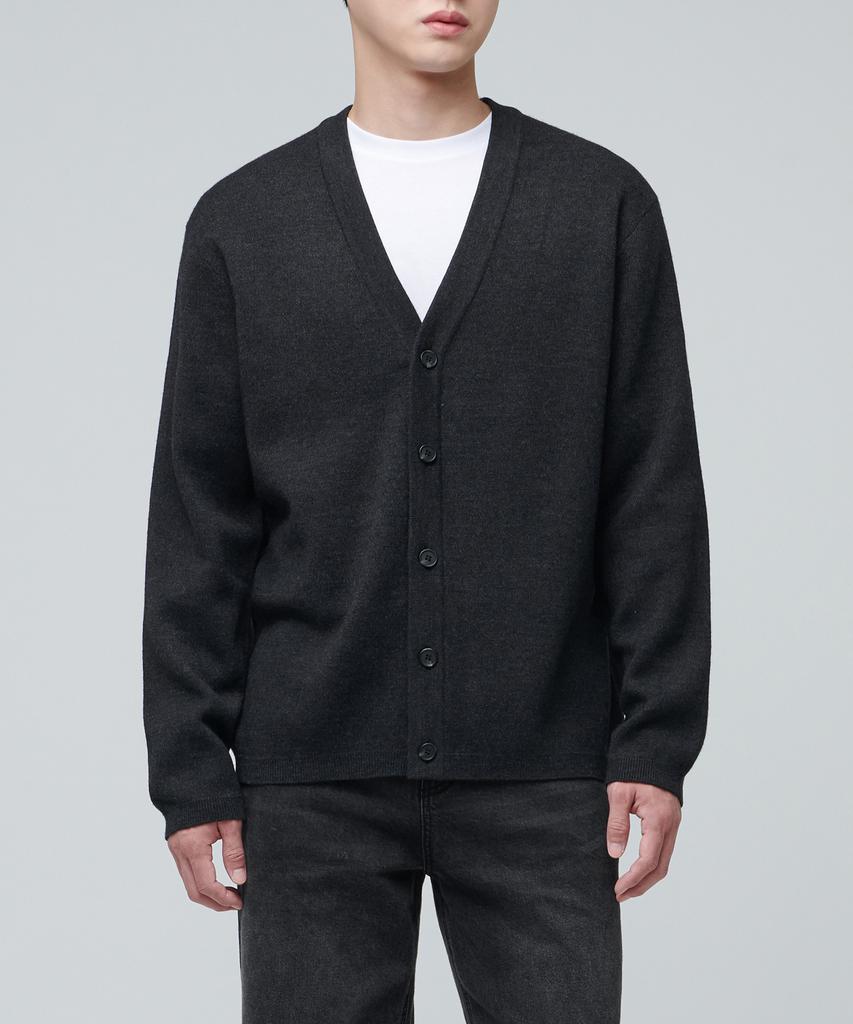 Musinsa Standard Minimalist Cardigan [Charcoal Gray]
