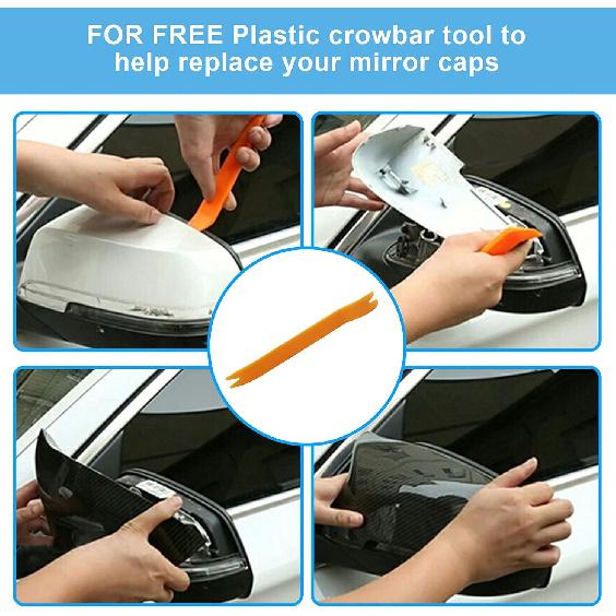 Door Mirror Covers Carbon Fiber Side Mirror Cover Caps Rearview Replacement For BMW F20 F22 F23 F30 F31 F32 F33 F36 F87 M2 X1 E84