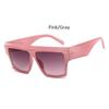 Oversized Women's Fashion Square Sunglasses Designer Flat Top Big Frame Clear Shades Men High Quality Glasses UV400
