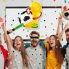 Soccer Ball Pinata, 4 Pcs Soccer Pinatas Bundle - 15.1'' Soccer Theme Piñata, Soccer Party Pinata Stick Etc Sports Pinata Supplies