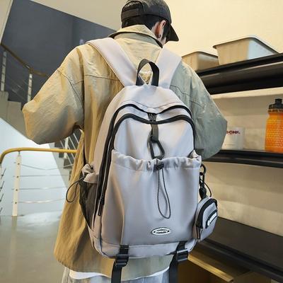 Backpack Simple and Fashionable College Student Junior High School Student Schoolbag Female Nylon Large Capacity Leisure Travel Backpack Male