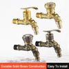 Metal Fast Open Faucet Antique Vintage Style Cold Water Faucet Toilet Nozzle Single Cold Tap Outdoor Garden Wash Basin Tap