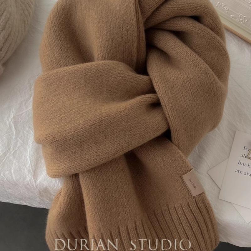 100 pure wool scarves~ Selected wool thickened and enlarged warm knitted scarves versatile men's and women's scarves