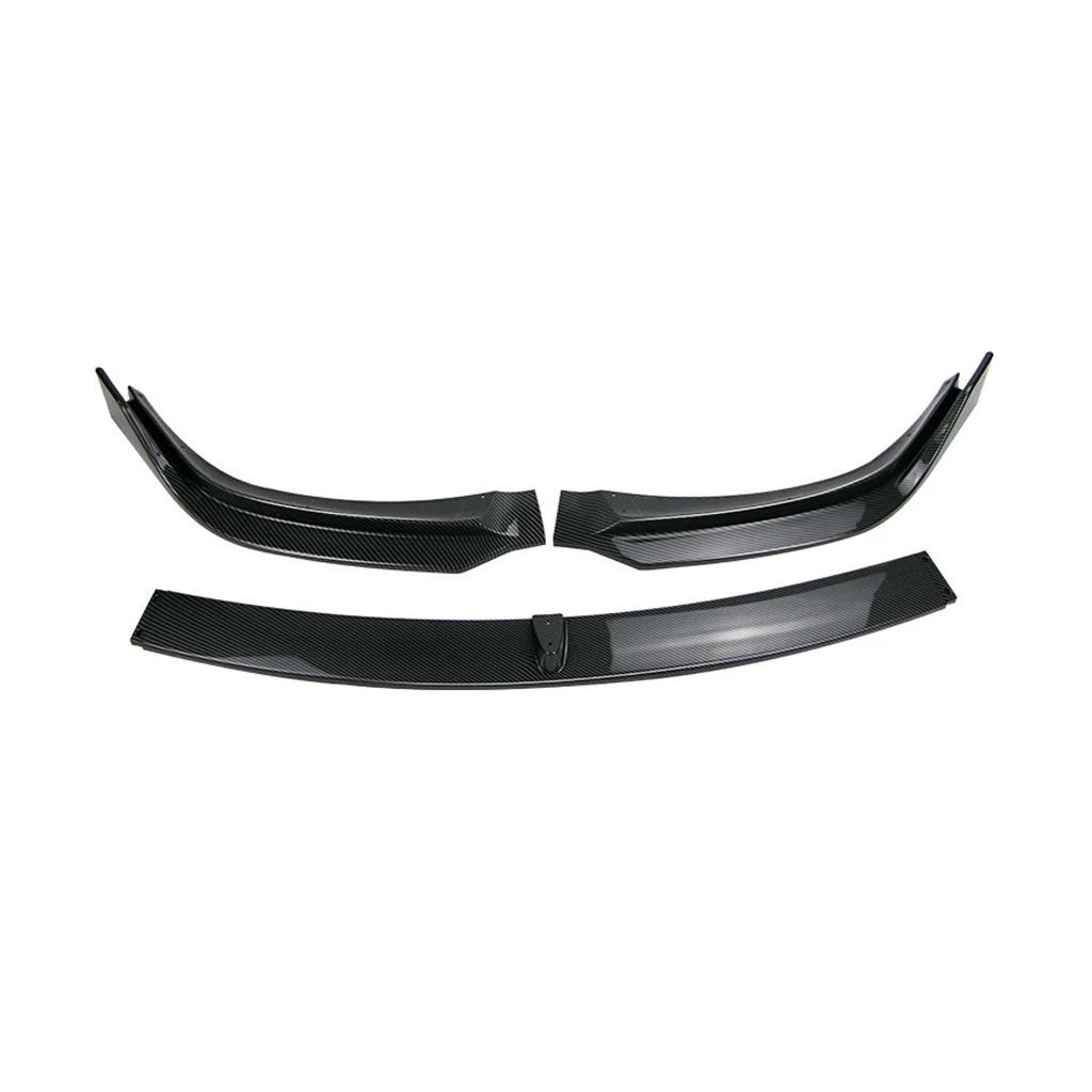 Front Bumper Splitter Lip Spoiler Diffuser Guard Cover Body Kits For Tesla Model S / Model S Plaid 2021 2022 2023 Gloss Black