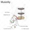 Musiclily Basic 11 Hole Strat Pick Guard with SSH Alnico 5 Pickup Set for Fender ST Stratocaster Electric Black 3P Pre-Wired Guitar,