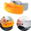Cute Duckbill Shape Kitchen Soup Pouring Funnel Clip Spaghetti Funnel Filter Silicone Pot Side Drainage Guide Nozzle Anti-Spill