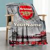Arsenal Personalized Text Blanket Multi-purpose Personalized Blanket Durable Comfort Throw For Couch Home Decor Office Picnics All-Season Use