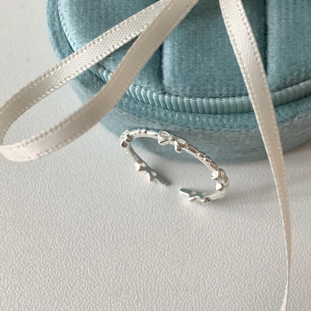 925 Sterlingsilber Damen Offener Bandring - Nicht anlaufend, Vielseitiger kleiner Fingerring, High-End Modedesign