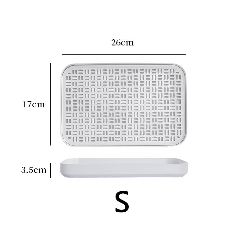 

1Pc Drain Tray Creative Filter Double Layer Non Slip Water Control Kitchen Cup Tableware Tea Tray Plastic Storage Box Household
