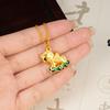 Dripping Oil Pony Simple Horse Treading Green Clouds Female Niche Design Jewelry Necklace Pendant