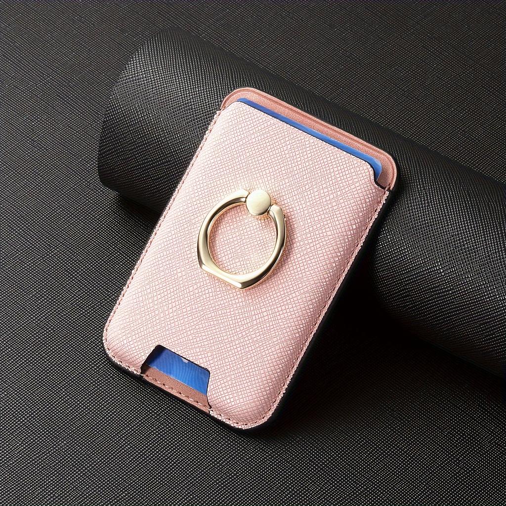 Mobile Phone Ring Magnetic Universal Card Holder Built-in N52 Powerful Magnet Ring Hold 3 Cards Solt ID Cards Bank Cards Credit