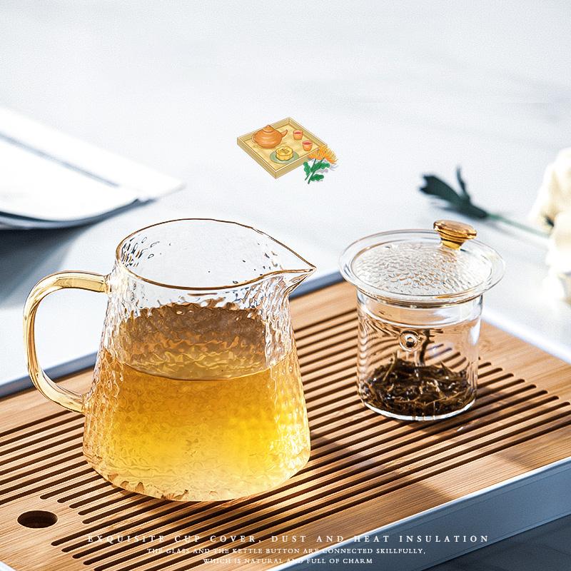 Glass Tea Pot Chinese Kung Fu Tea Puer Tea Kettle High Quality Convenient Glass Teapot Heat Resistant