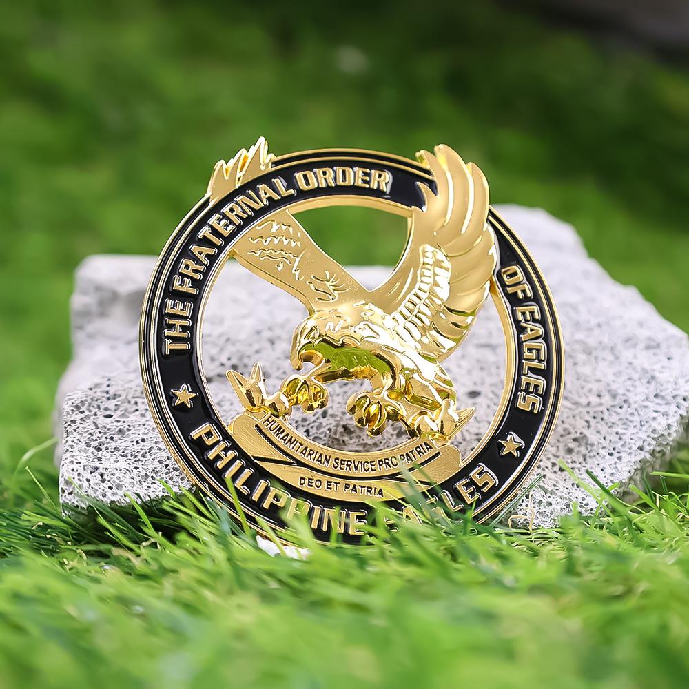 Philippine Eagle Metal Car Decal Eagle Hollow Totem Auto Body Stickers Waterproof Gold Black Car Motorcycle Decoration Stickers