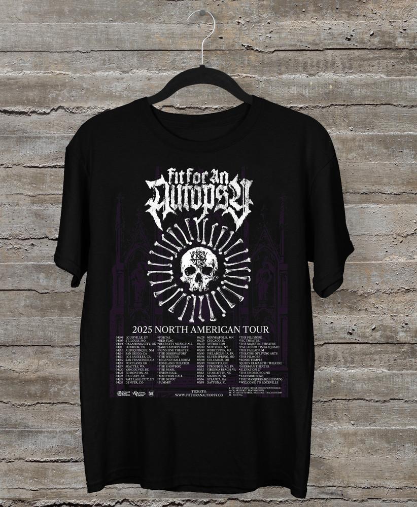 NEW Fit For An Autopsy North American tour 2025 T Shirt All Size Unisex T-Shirt XL
