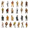 50Pcs Unique Retro Western Male Stickers Set - DIY Decals for Journal & Notebook Graffiti