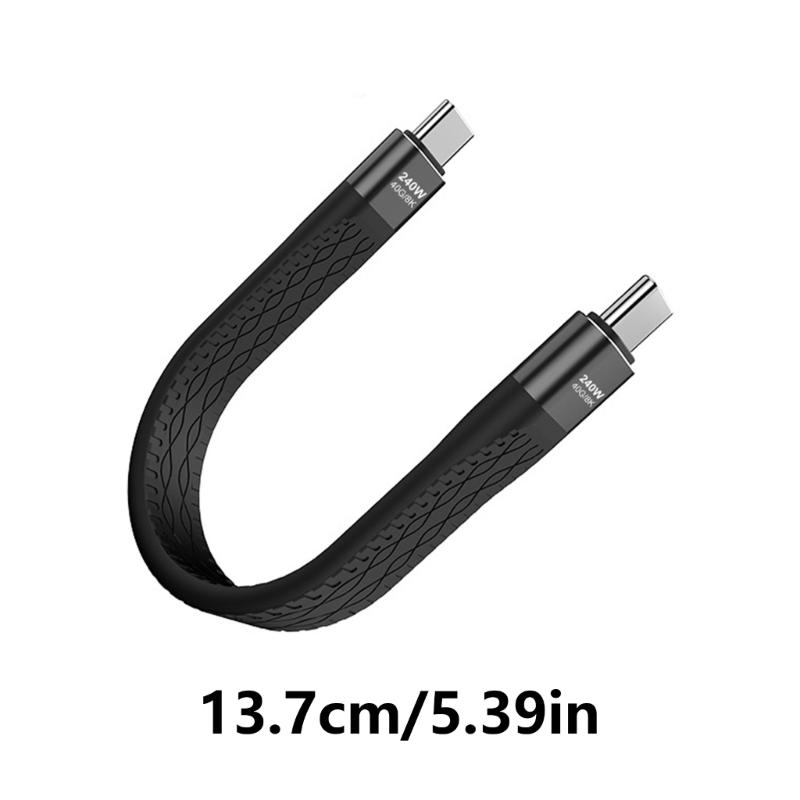 USB4 Type C to Type C Cable 40Gbps 8K@60Hz 240W Fast Charging USB C Data Cord Video Cable for Smartphone Laptops