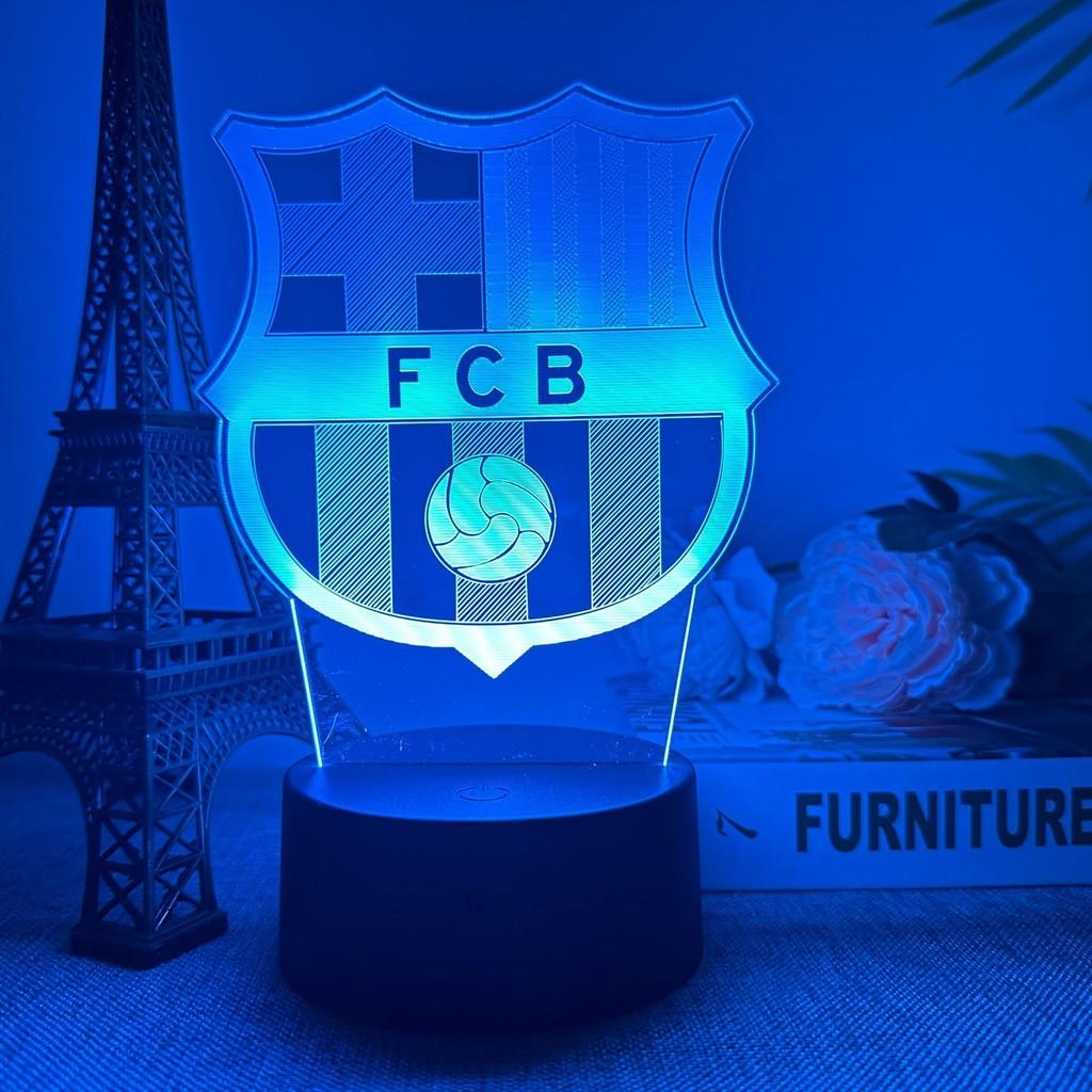 Night Led 3d Light Football Desk Lamp Illuminating Lights 7 Color Remote Gift