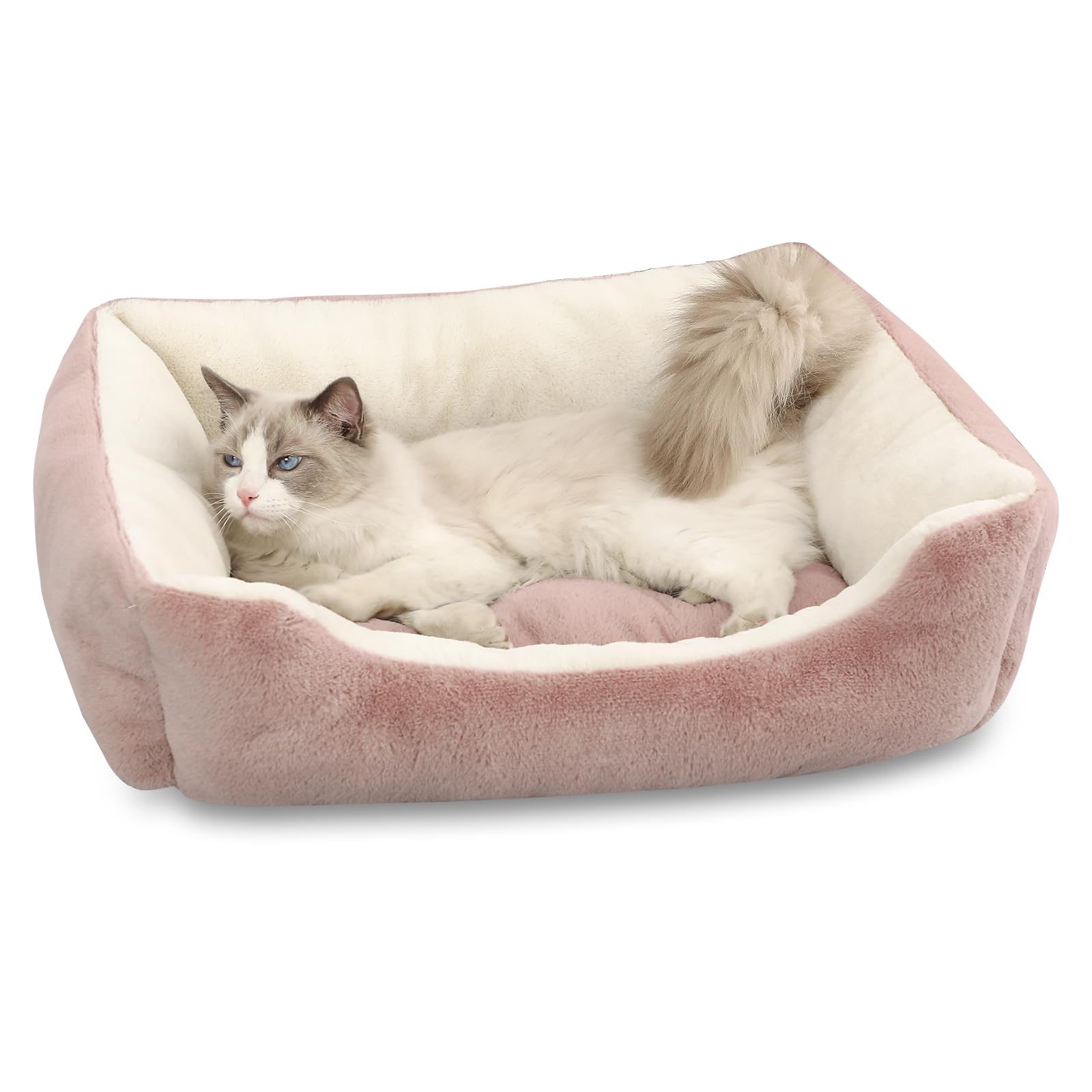 

Fluffy Winter Pet Bed for Cats and Winter Cat Winter Sleeping Bag for Cats and Warm Pet Washable Rabbit Fur Outer x x inches x 50 x 18 Peto-Raifu