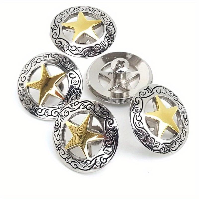 5pcs 30mm Silvery Carved Venus Shell Saddle Western Denim Leather Goods Leather Craft Accessories DIY Decorative Accessories