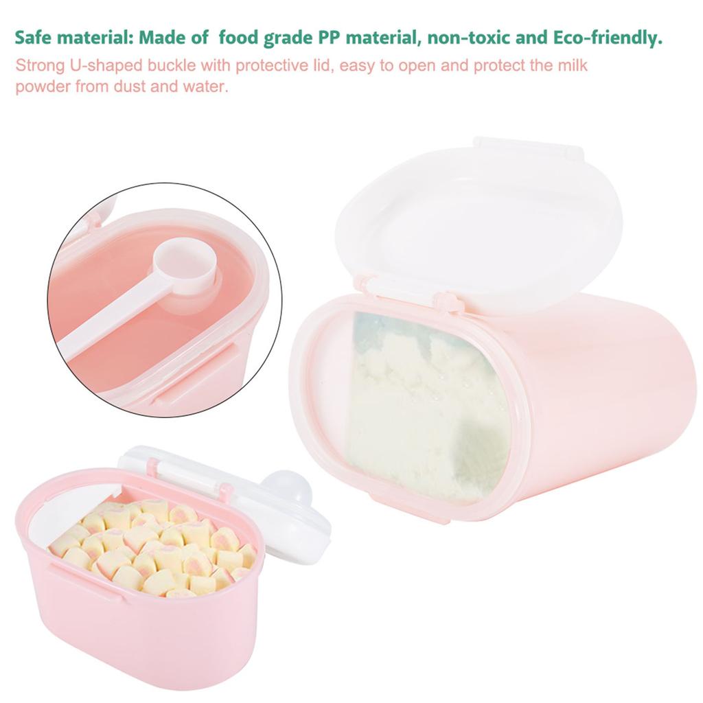 Portable Milk Powder Sealing Storage Box Microweave Freezer Safe (Pink L)