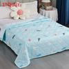 Flower Rabbit Green Leaf Print Pattern Duvet With Polyester Fill Bedroom For