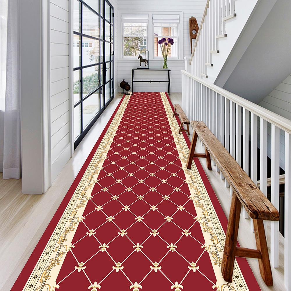 Tappeto Geometrico Nordico per Corridoio Lungo Tappetino Antiscivolo per Scale Passatoia per Hall d'Albergo Tappetini Lavabili per Decorazione Stanza