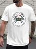 T-shirt Grigio Chiaro Salty Crew con Grafica di Granchio - Stampa "Trova Rifugio nel Mare"