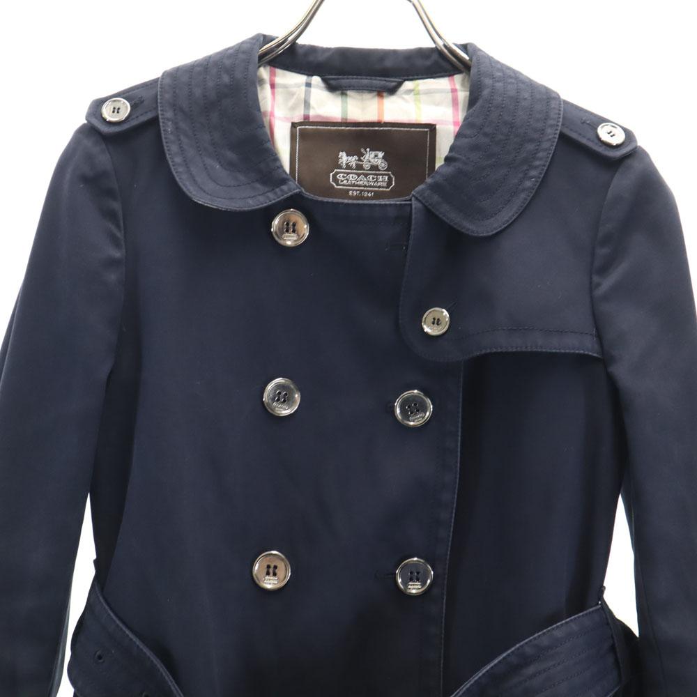 Coach Trench Coat 2 Navy Women Used