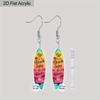 2D Flat Acrylic Life Is A Beach Enjoy The Waves Dangle Earrings, Suitable As Summer Holiday Gifts for Women and Party Decorations.
