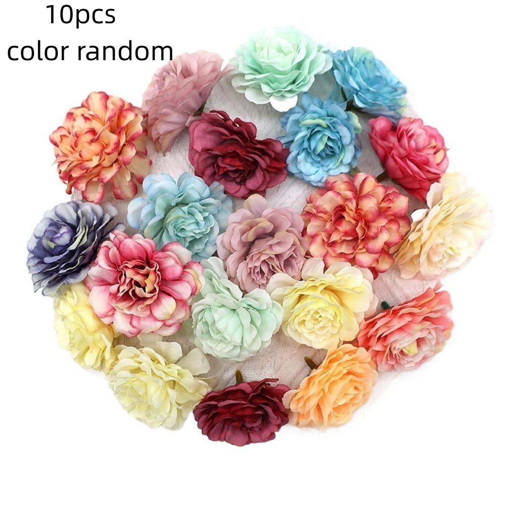 

10 шт. Многослойные искусственные розы, сделай сам, цветок гортензии, искусственная головка цветка, аксессуар для гирлянды