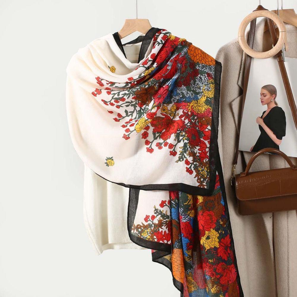 Sun-proof Silk Scarf Double Sides Large Scarves Elegant Sunscreen Shawl  Women