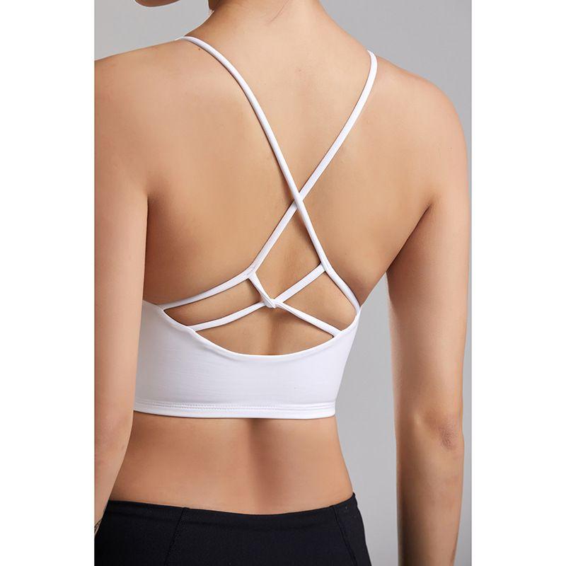 Foreign Trade New Sports Underwear Women Bra Shockproof Push up Fitness Cross Small Sling Vest Bra Top Women