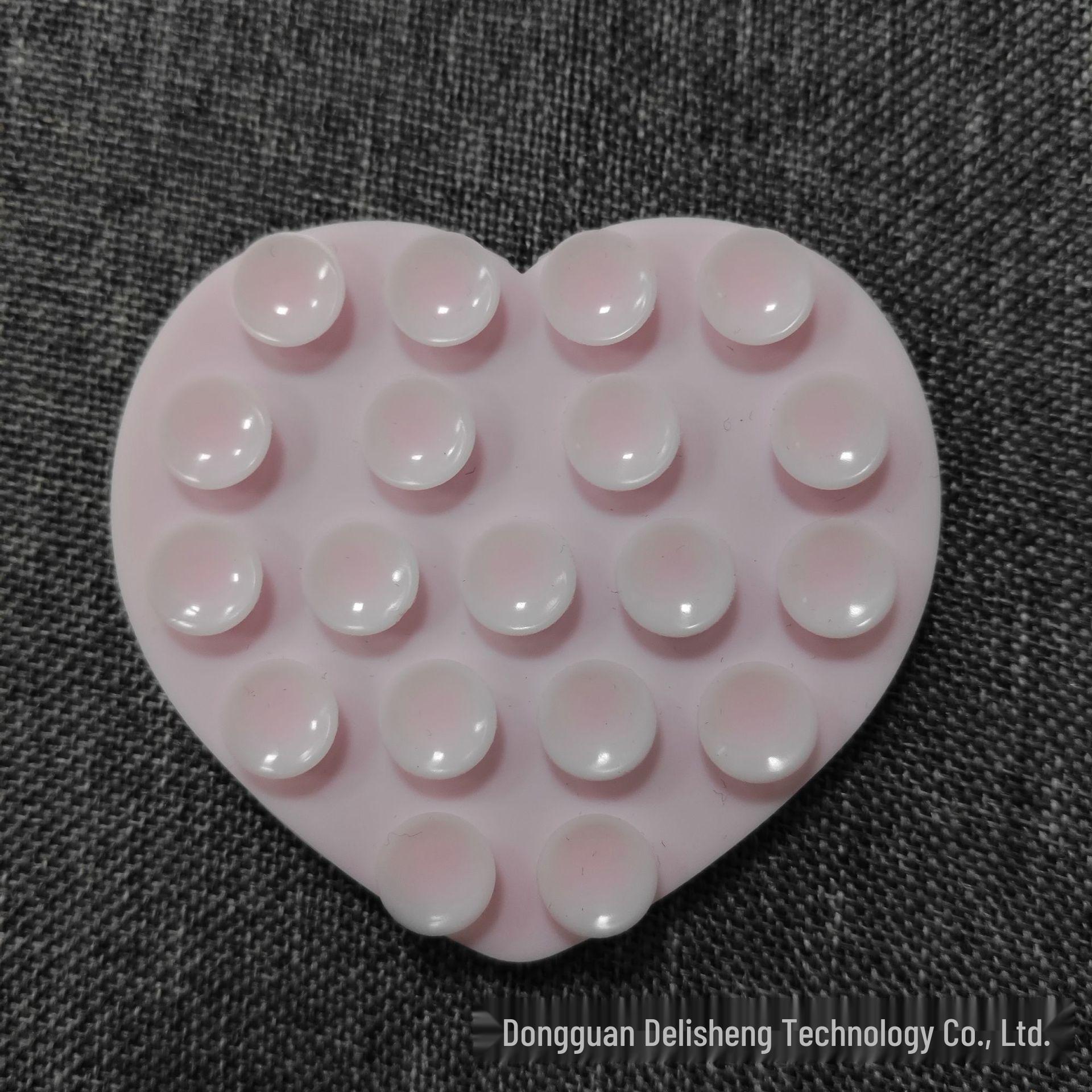 

19 шт. Силиконовая присоска в форме сердца Беспроводная зарядная подставка Heart-shaped Double-sided