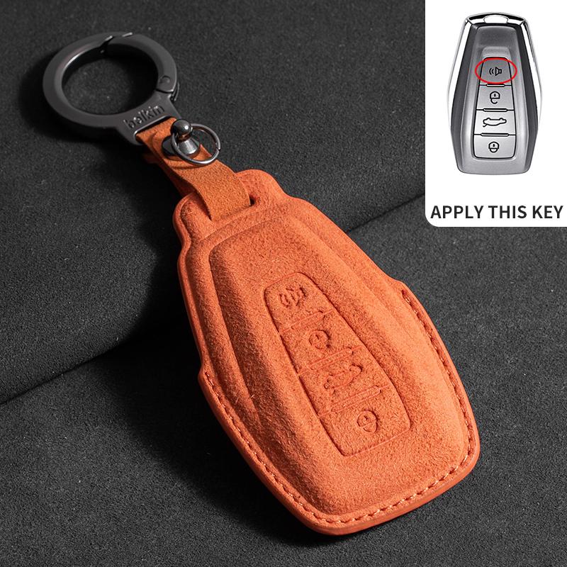 Car Key Case Cover For Geely Coolray 2024 X6 Emgrand  Hawk GX7 Car Key Holder Shell Accessories