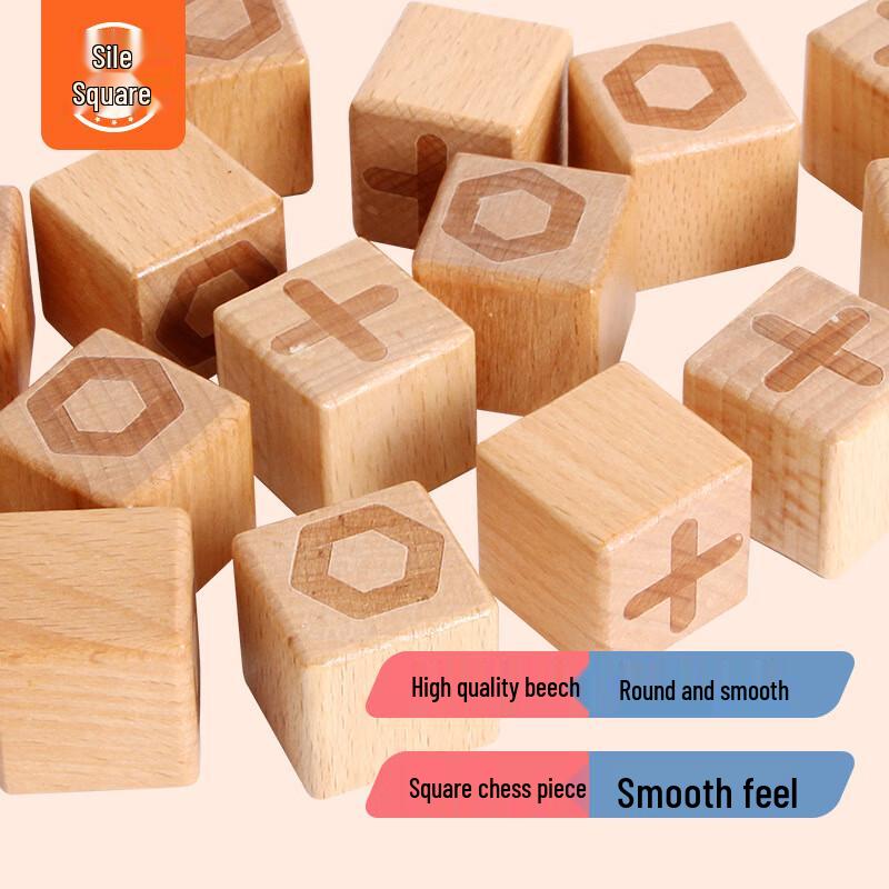 Wooden Five-in-a-Row Board Game