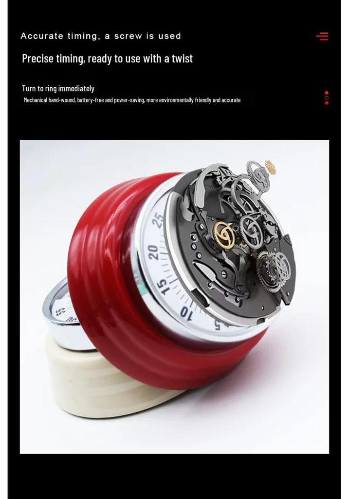 Stainless Steel Tomato-Shaped Magnetic Kitchen Timer