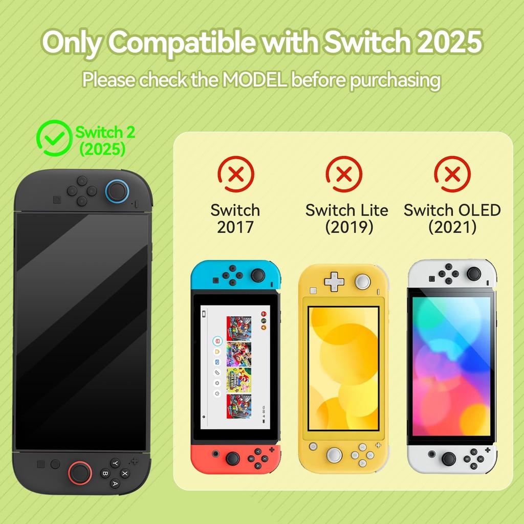 GeekShare Switch 2 Compatible with Switch Switch and Protective Split Full Easy To Cute Design by Luo Xiaohei Cover, 2, 2025, Joy-Cons, PC-Made Cover,
