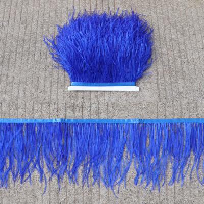 Tecido Espessado Criptografado com Borda de Penas de Avestruz 10-15cm Acessórios para Roupas com Penas Saia