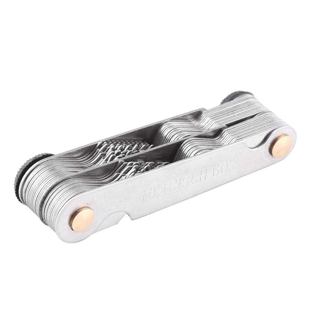 A71P 52 Pieces Of Thread Pitch Gauge Thread Pitch Measuring Tool Thread Gauge (52 Pieces Of Metric + Inch)